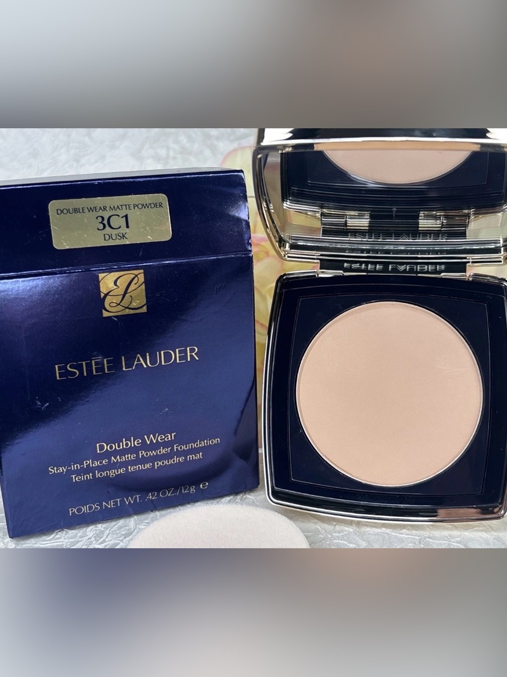 Estee Lauder Double Wear Matte Powder Foundation 3C1 Dusk NEW Original Formula